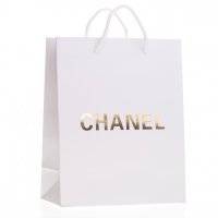 Пакет Chanel белый 25х20х10 оптом в Челябинск 