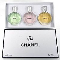 Парфюмерный набор Chanel Chance Eau de Toilette/Chance Eau Tendre/Chance Eau Fraiche 3x30 ml оптом в Челябинск 